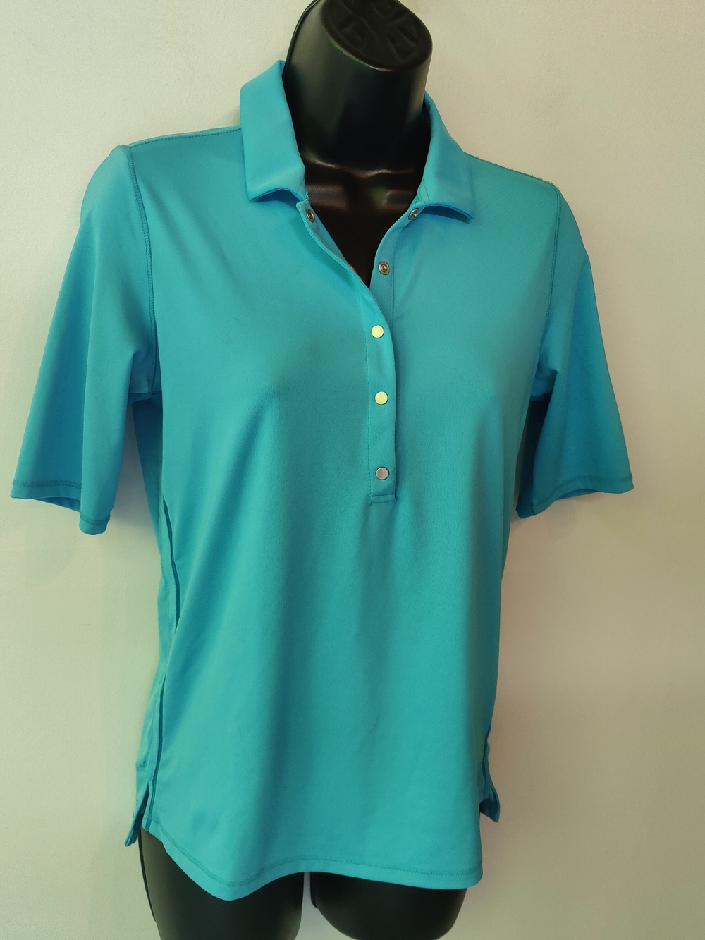 Lucky In Love Turquoise Short-Sleeve Polo Top S 4-6